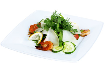 salad with shrimp and parmesan