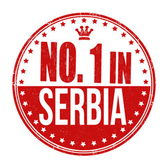 Number one in Serbia stamp
