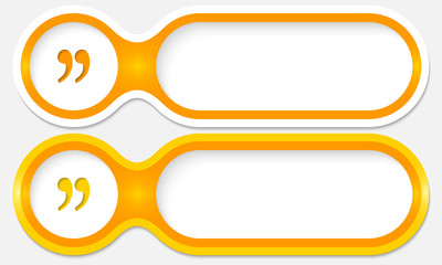 Obraz premium two buttons for entering text with quotation mark