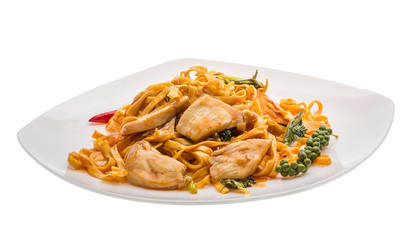 Fried noodles with pork