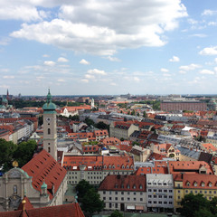 Obraz premium Blick vom alten Peter auf München