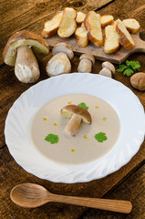 Mushrooms soup creame