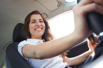 girl in the car