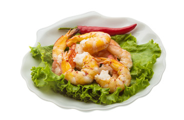 Unshelled king prawn