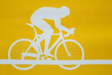 Cyclist on the bicycle