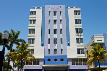 South Beach art deco building in Miami, Florida © Click Images