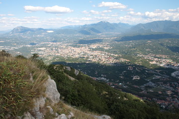 Fototapeta na wymiar Avellino, panorama da Montevergine
