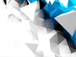 Abstract 3D Triangular Vector Background