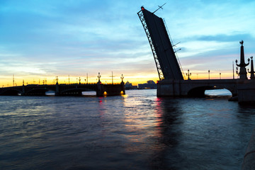 Fototapeta na wymiar Bridge in the city of St. Petersburg, Russia