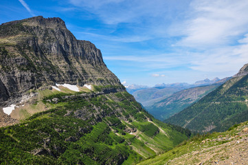 Going-to-the-sun road in Glacier National Park, Montana, USA