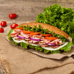 Homemade Italian Sub Sandwich
