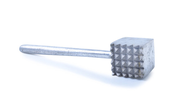 Meat Tenderizer On White Background