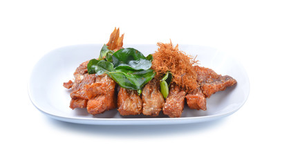 Fried fish with herbs.
