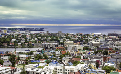 Fototapeta na wymiar City of Reykjavik panorama