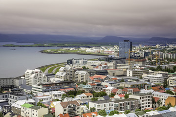 Naklejka premium City of Reykjavik panorama