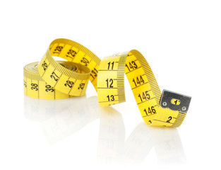Yellow measure tape