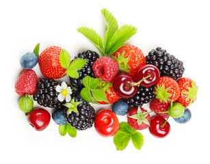 Fototapeta na wymiar Different type of berry fruits