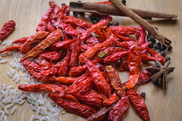 spices ingredients for cooking (dry chili)