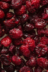 Diet healthy food. Dried cranberries cranberry fruit 