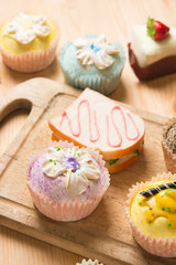cupcakes with food backgrounds