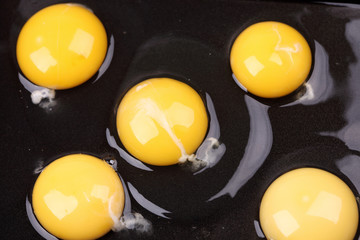 Eggs in a frying pan