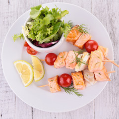 salmon and tomato