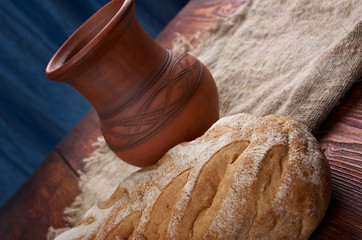Close-up on traditional bread.