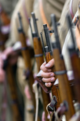 Naklejka premium the Mosin in hand