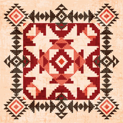 Absract geometric ornament in american indian style