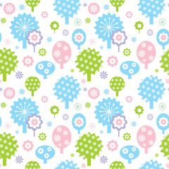 Blooming garden baby pattern