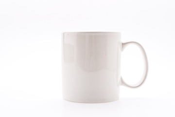 White coffee cup isolated on white