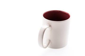 White coffee cup isolated on white