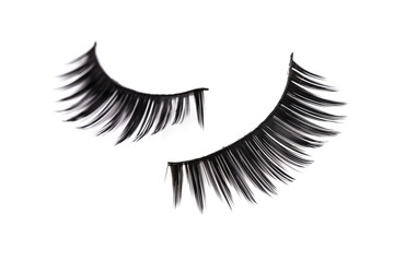 eyelashes isolated on white