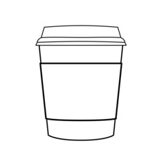 coffee cup outline vector