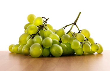 Bunch of fresh green table grapes