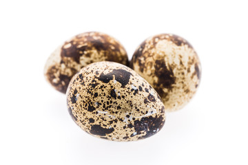 Quail eggs isolated