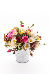 Flower bouquet isolated on white
