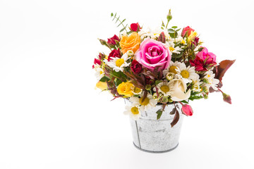 Flower bouquet isolated on white