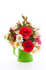 Flower bouquet isolated on white