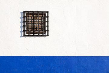 Window in Andalusian white villages in Spain