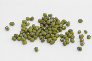 Mung beans isolated on white background