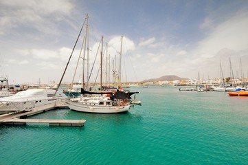 Fuerteventura, Wyspy Kanaryjskie, Hiszpania, marina w porcie