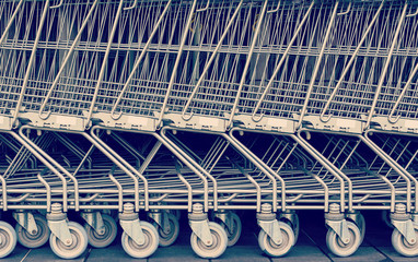 Shopping cart pattern. Retro look