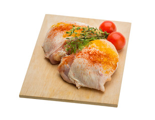 Raw chicken thigh