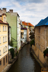 Fototapeta premium Prague.The Vltava river.Charles bridge.