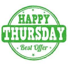 Happy thursday stamp