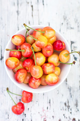 Pink cherries