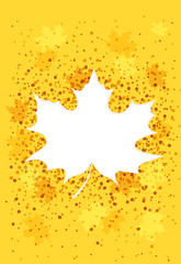 Autumn background with maple leaf