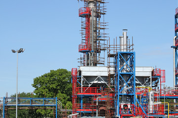 Fototapeta na wymiar new petrochemical plant construction site