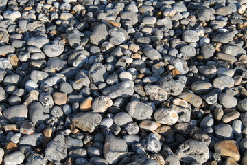 A Background Image of Flint Type Pebbles and Stones.
